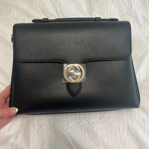 Gucci Black Leather Satchel
